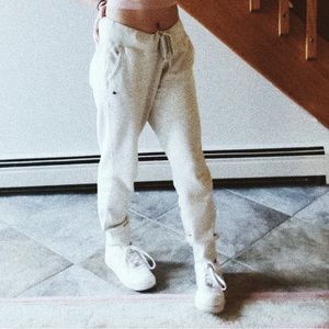 Women’s White/Cream Champion Sweatpants Joggers SMALL